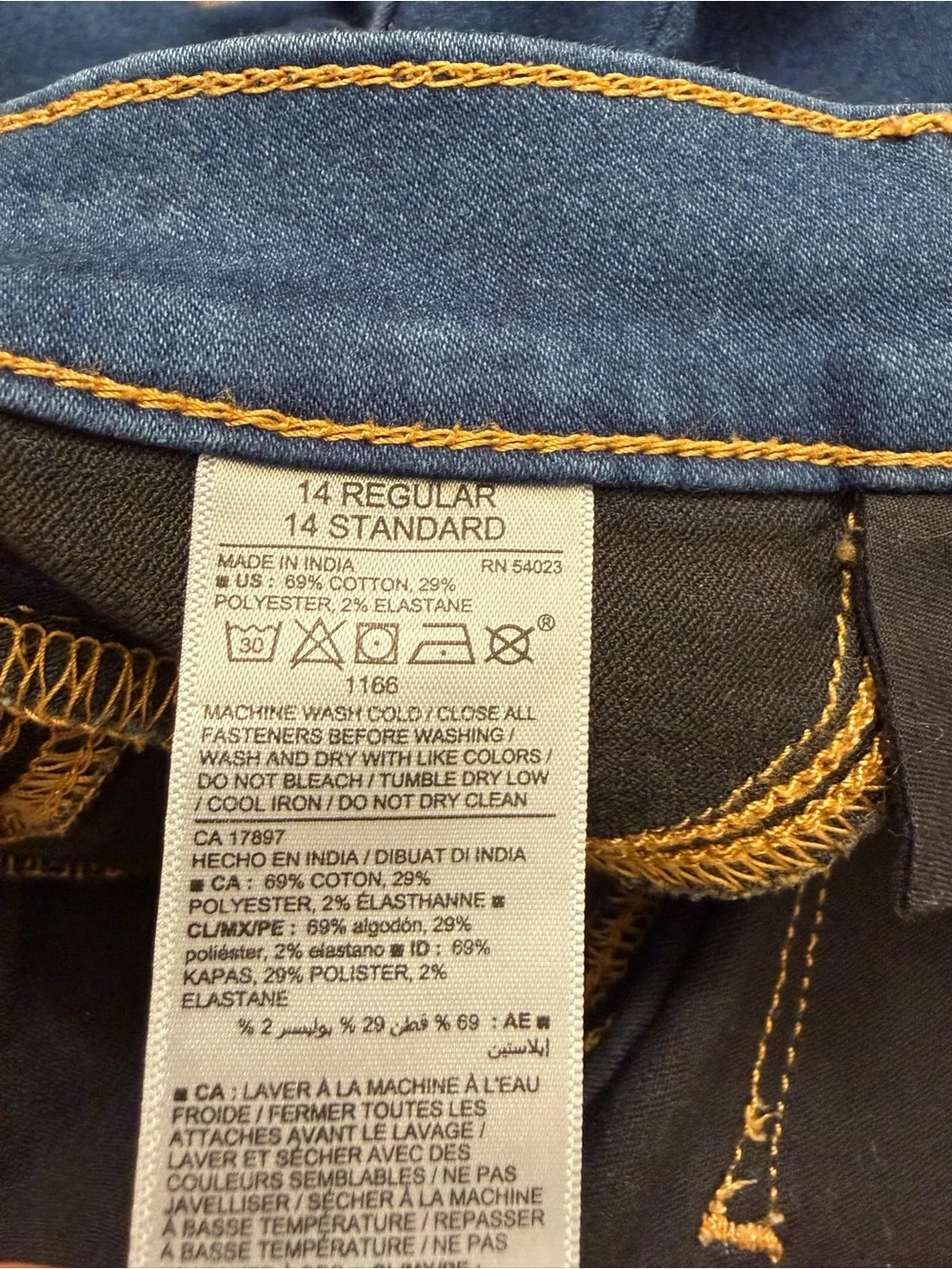 Old Navy Girls 14 Jeggings Blue Denim Stretch Skinny Jeans Pants Kids Dark Wash